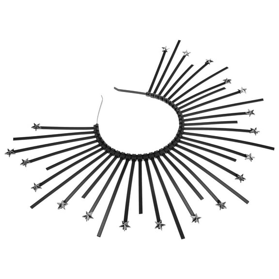 Luxshiny Women Headband Black Crown Headwear Decorative Headdress for Ladies 1Set