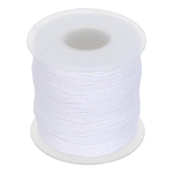 Luxshiny Cotton Candle Wick Roll 200ft White round Braided Wick for Making