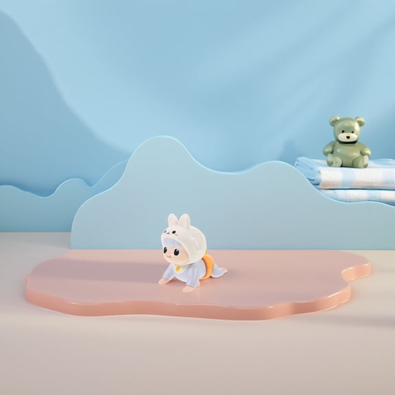 Luxshiny Crawling Toy Electric Rabbit for Toddlers Music Entertainment 1Set