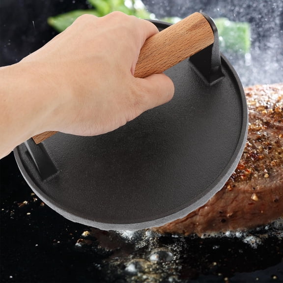 Luxshiny Create Perfectly Shaped Burger Cutlet Meat Press Plate Wood 1Pack Professional Chefs Grilling