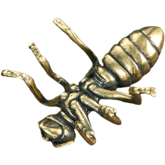 Luxshiny Golden Copper Ant Desktop Ornament Decorative Metal Craft for Home and Office