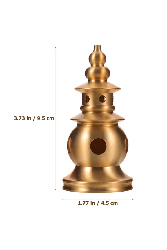 Unique Brass Decor Copper Tower Key Pendant Stylish Decorative Keychain