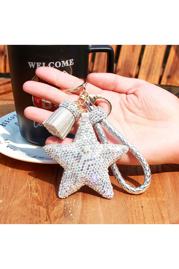 Creative Rhinestone Key Rings for Hanging Keys with Durable Craftsmanship and Stylish Ornament