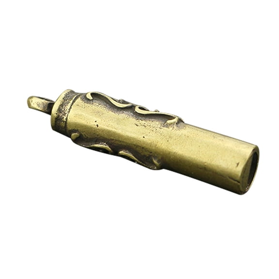 Luxshiny Loud Sports Whistle with Lanyard Brass Keychain for Emergency Situations 1Pack