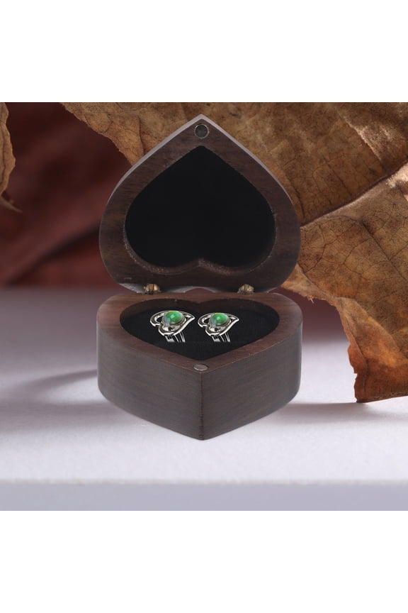 Heart-Shaped Wooden Box for Wedding Storage, Brown Case for Organization