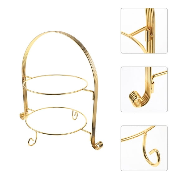 Luxshiny Cupcake Stand Golden Metal Dessert Presentation Elegant Design for Party Tables 1Pcs