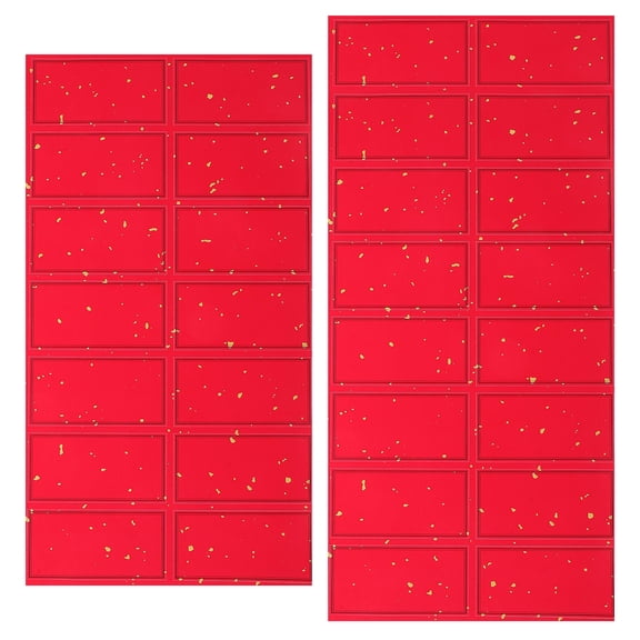 Luxshiny Custom Red Kraft Paper Labels for Wine Bottles with Blank Design