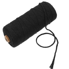 Luxshiny Black Cotton Rope for Crafts, Cooking Twine, Binding, Trussing, Wrapping, and Projects