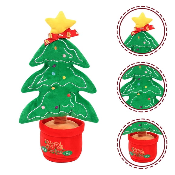 Luxshiny Dancing Singing Toy Plush Toy for Kids Christmas Decoration 1Set