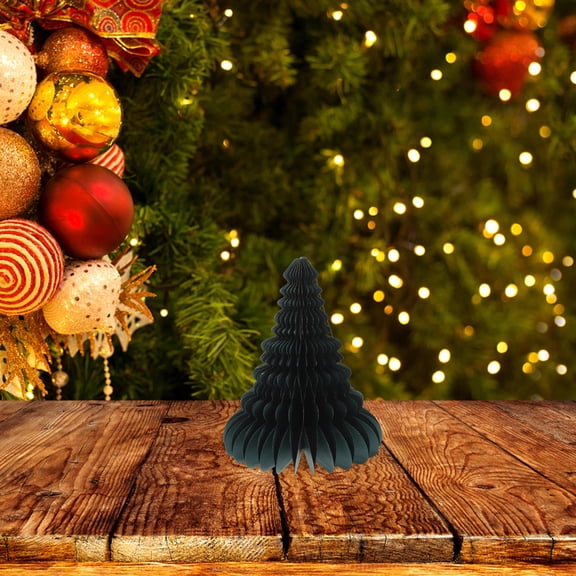 Luxshiny Festive Dark Green Honeycomb Xmas Tree Model for Holiday Cheer