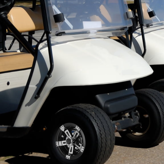 Luxshiny Decorative Hub Caps for Plated Gold Cart with Easy Installation and Universal Fit Plastic Material