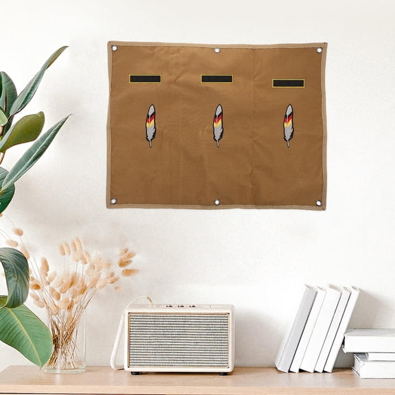 Luxshiny Khaki Decorative Patch Display Case with Foldable Design for Easy Badge and Patch Organization