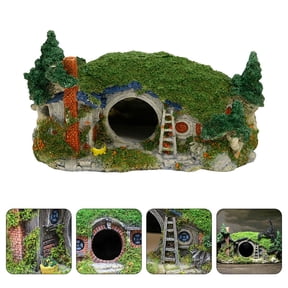 Luxshiny Multi-Color Resin Aquarium Hut Realistic Underwater Decoration Craft for Fish Ornament