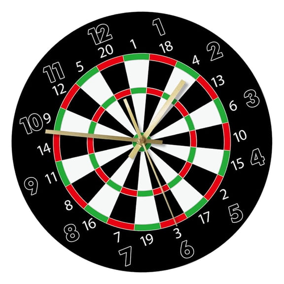 Luxshiny Decorative Wall Hanging Clock Modern Style Time Telling Acrylic 1Pack