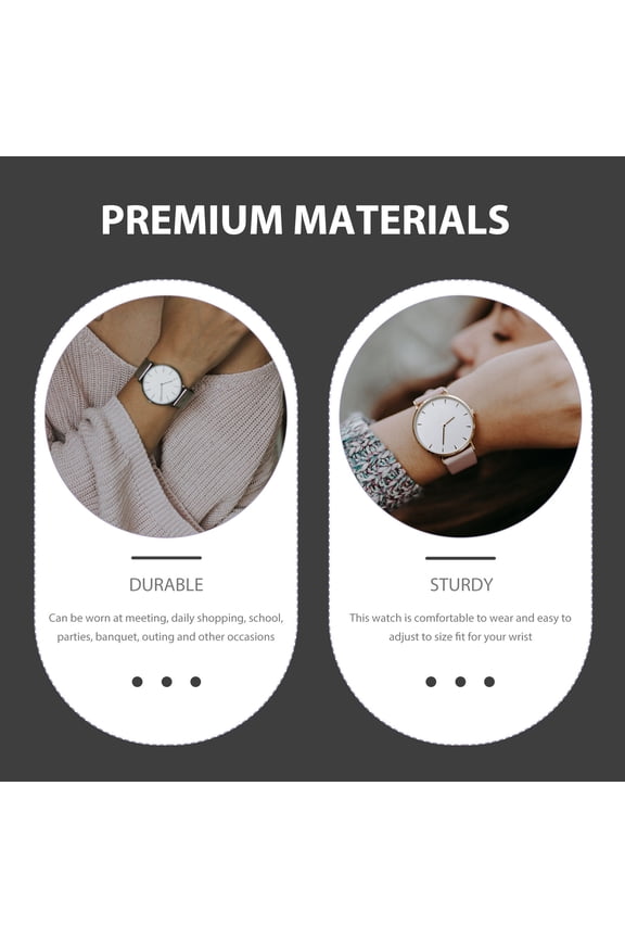 Women's Quartz Watch Simple White Dial Elegant Decorative Timepiece 1 Piece