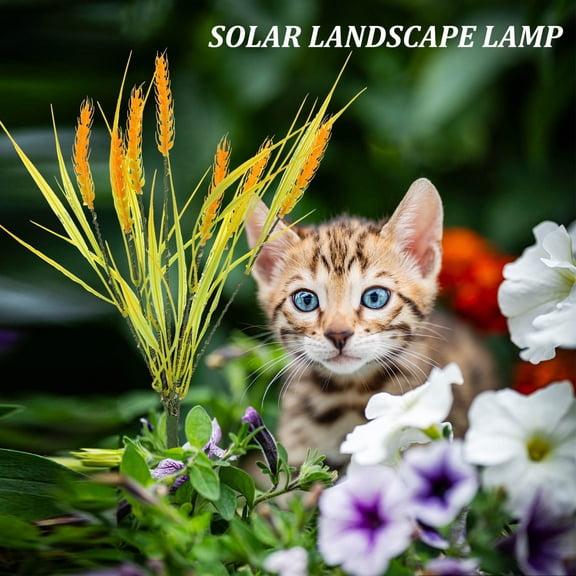 Luxshiny Decorative Yellow Solar Powered Lawn Light Waterproof LED Garden Pathway Lamp