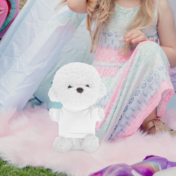 Luxshiny White Doll Shirt for Plush Toys, Soft Fabric Clothes, 1 Pack