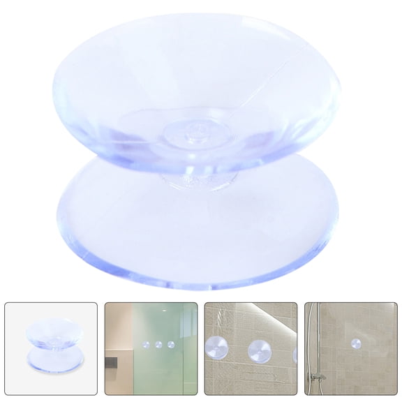 Luxshiny Double Sided Transparent Suction Cups for Glass Table Adhesion for Car and Office