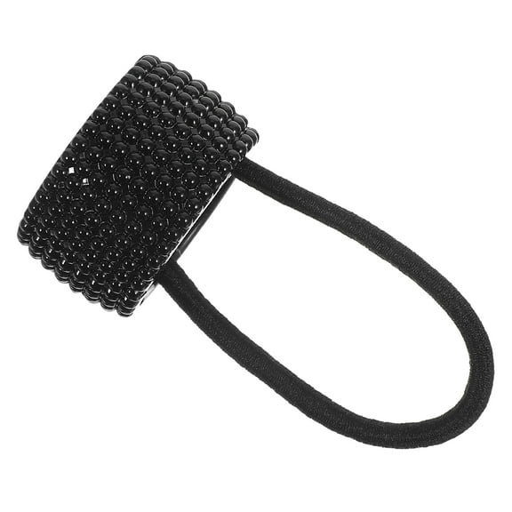 Luxshiny Durable Black Ponytail Cuff with Spring Hinge Perfect for Party and Daily Use