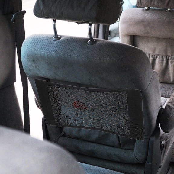 Luxshiny Black Elastic Car Mesh Net for Storage and Organizing Trunk or Seat Back Organizer