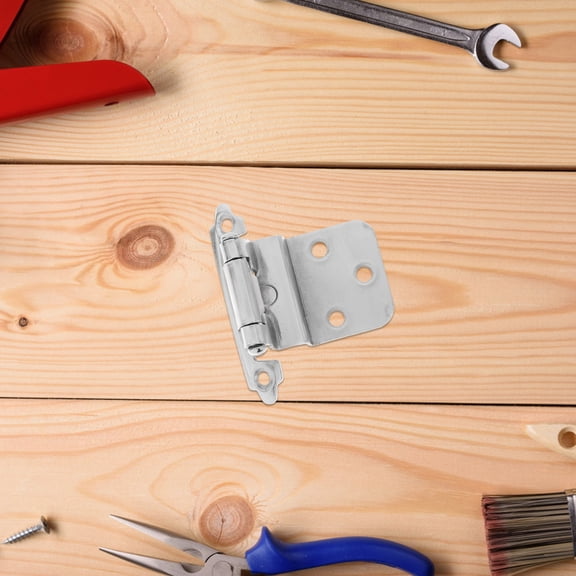 Luxshiny Durable Metal Cabinet Hinge with Self Closing Spring for Doors Silver Finish for Residential Use