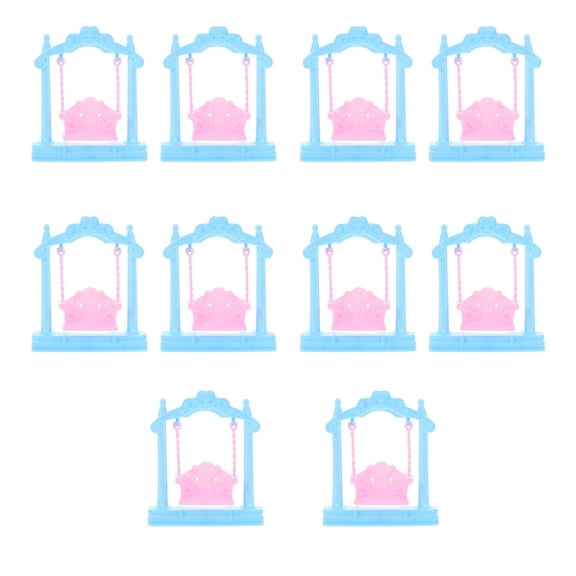 Luxshiny Dollhouse Accessories Plastic Princess Design Swing 10Pcs