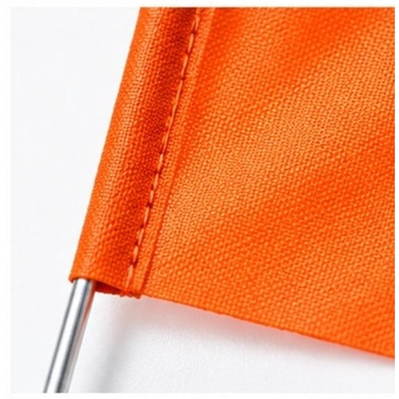 Luxshiny Durable Orange PVC Flag Markers for Marking - Steel Stakes, Weatherproof (40Pcs)