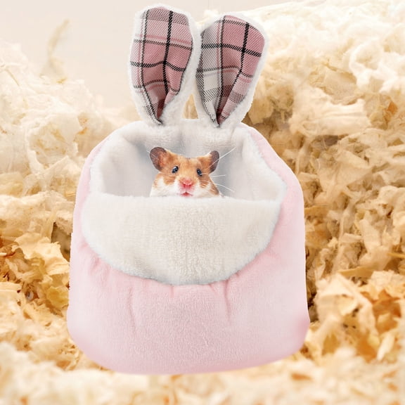 Luxshiny Durable Pink Small Pet Nest for Hamsters Guinea Pigs Rats and Hedgehogs