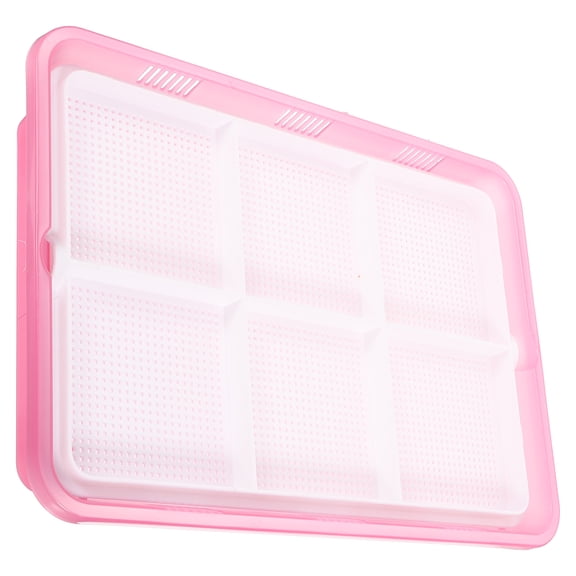 Luxshiny Durable Pink Cat Grass Box, Soilless Culture for Household Pets