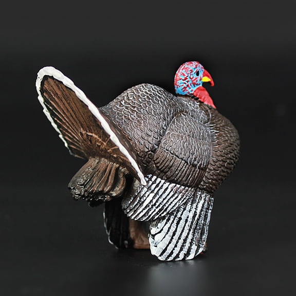 Luxshiny Durable Plastic Simulation Turkey Model Realistic Wildlife Figurine for Kids Playing 5.5 Inches