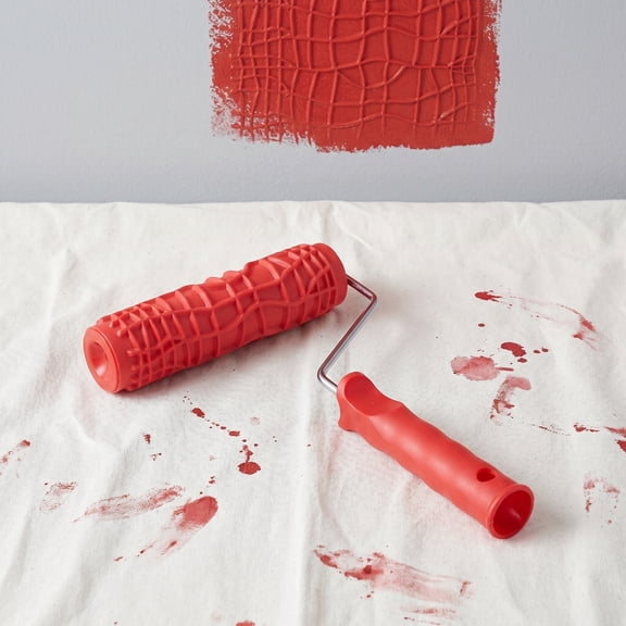 Luxshiny Durable Red Texture Paint Roller with Unique Pebble Pattern for Wall and Furniture Decoration