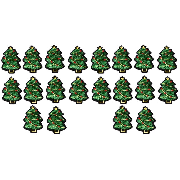 Luxshiny Durable Sequin Christmas Tree Patches for Clothes Decoration