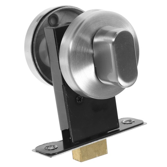 Luxshiny Bathroom Partition Lock Plated Silver Stainless Steel Occupied Vacancy Indicator