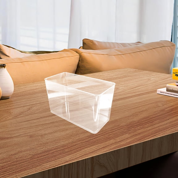 Luxshiny Durable Transparent Plastic Fish Bowl Ideal for Small Turtle Terrarium and Reptile Feeding Box