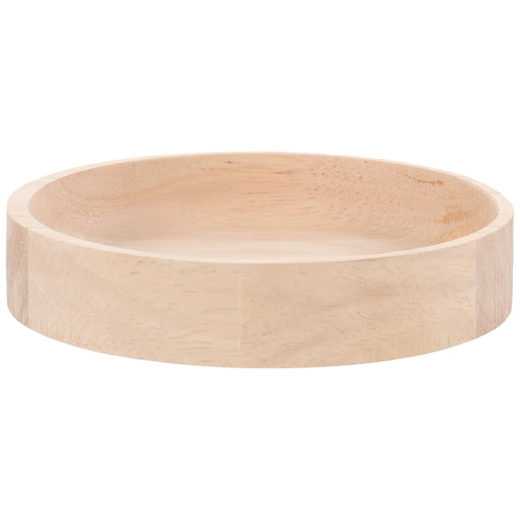 Luxshiny Oak Hamster Food Bowl Khaki Washable Wooden Feeder for Decor