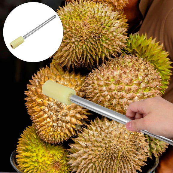 Luxshiny Fruit Ripeness Testing Rod Stainless Steel Durian Knocking Stick with Stable Design