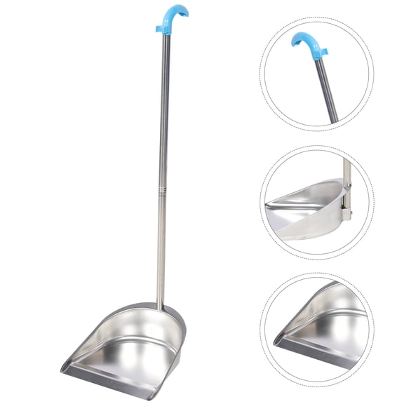 Luxshiny Room Cleaning Dustpan in Stainless Steel for Convenient Trash Collection