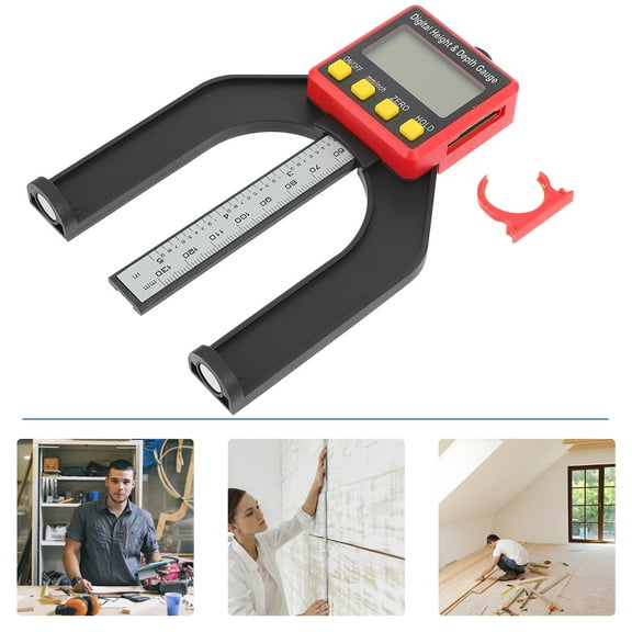 Luxshiny Electronic Height Gauge Plastic Multi Measuring Tool for Table Saws 1Set