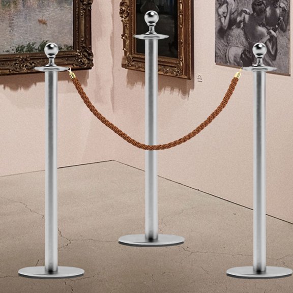 Luxshiny Stylish Coffee Rope for Stanchion Posts, Queue Management, Barrier, and Elegant