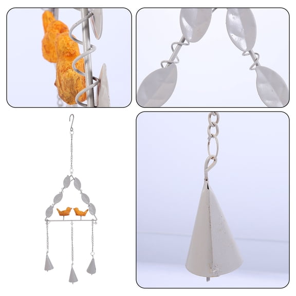 Luxshiny Elegant Grey Iron Wind Chimes for Decoration Producing Melodious Sounds Ideal for Garden or Home 28.5 inches