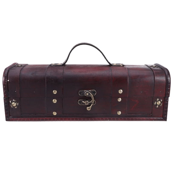 Luxshiny Elegant Red Wooden Wine Bottle Box with Vintage Design for Safe Wine Storage and Wedding Use
