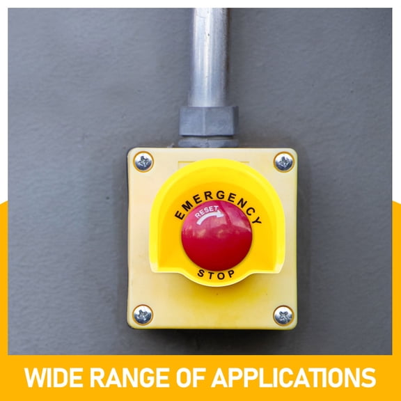 Luxshiny Yellow Emergency Stop Button Cover Protector Transparent Design for Home and Machinery Use