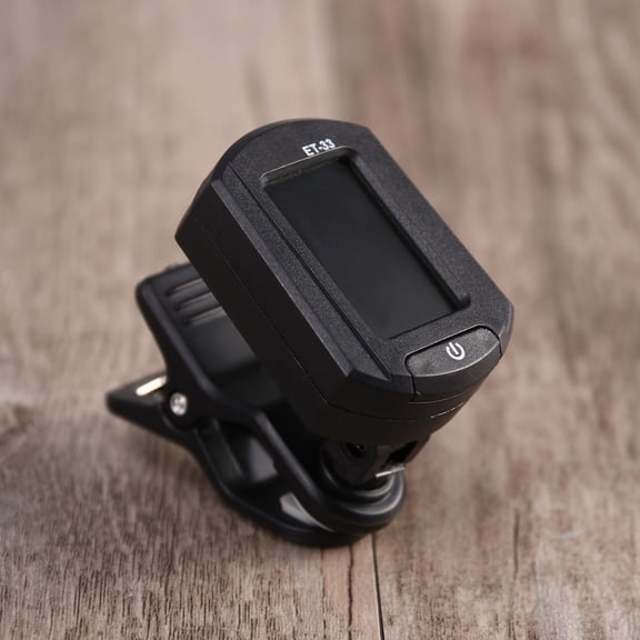 Luxshiny Eno Et Clip on Guitar Bass and Ukulele Tuner with Auto Shut Down Black