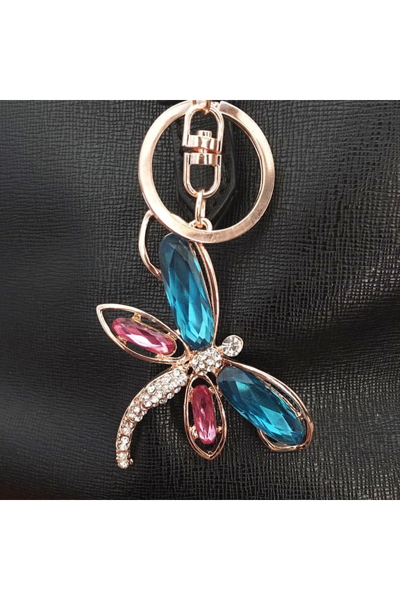 Dragonfly Chain Decoration Lightweight Elegant Alloy Pendant for Car Keys and Bags