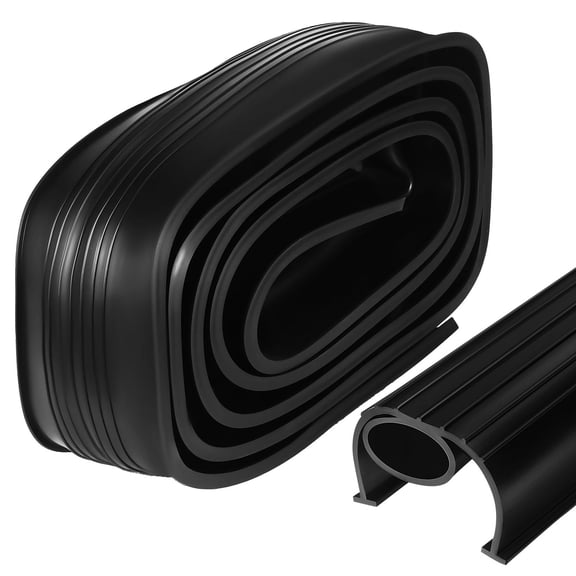 Luxshiny Epdm Black Garage Door Threshold Seal Bottom Strip Weatherproof Draft and Water Barrier