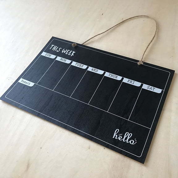 Luxshiny Erasable Hanging Wood Blackboard Single Sided Message Board for Christmas and Event Decoration