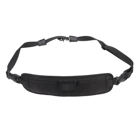 Luxshiny Black Ergonomic Camera Shoulder Strap with Adjustable Length and Convenient Zipper Storage Pouch
