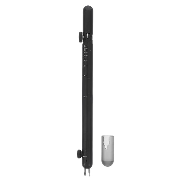 Luxshiny Ergonomic Metal Compass for Art and Woodworking with Radius Scale Black Zinc Alloy
