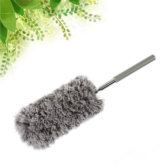 Luxshiny Extendable Microfiber Duster Tool for Cleaning Furniture and Cars with NonSlip Grip 82cm Length Grey