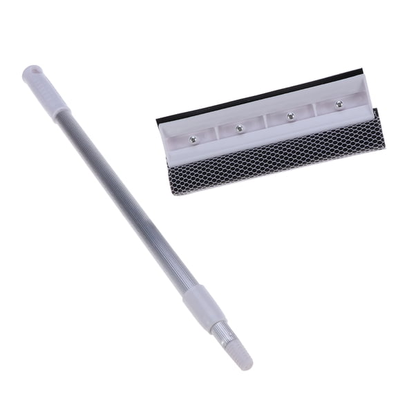 Luxshiny Extendable Window Squeegee with Microfiber Absorbent Cleaner for Coffee Colored Glass and Indoor Use